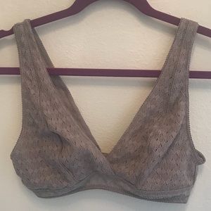 Secret Treaures Light Gray Lace Bralette